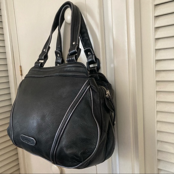 Cole Haan • Black Pebbled Leather Classic Shoulder Bag Tote Satchel - Picture 1 of 14